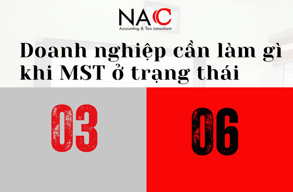 Doanh nghiệp cần làm gì khi MST ở trạng thái 03, 06