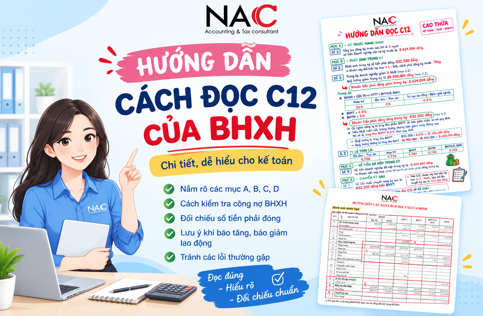 HƯỚNG DẪN CÁCH ĐỌC C12 CỦA BHXH CHI TIẾT, DỄ HIỂU CHO DOANH NGHIỆP